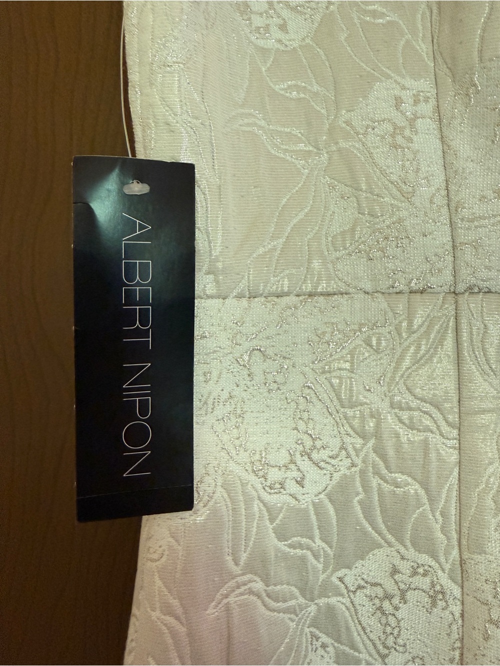 Albert Nipon Cream Floral Jacquard Sheath Dress NWT Quiet Luxury Old Money - Picture 3 of 7